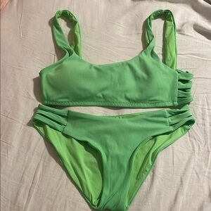 Becca neon green bikini